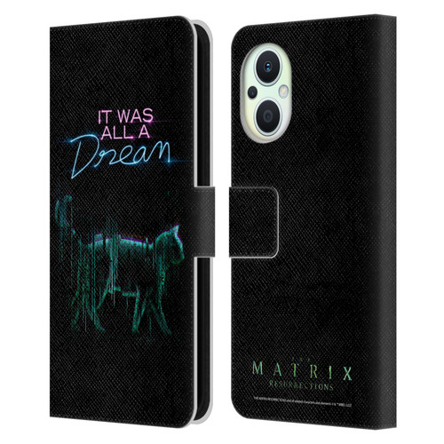 The Matrix Resurrections Key Art It Was All A Dream Leather Book Wallet Case Cover For OPPO Reno8 Lite