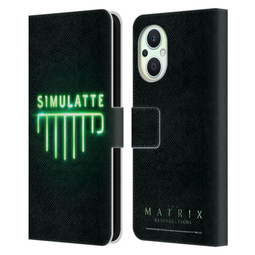 The Matrix Resurrections Key Art Simulatte Leather Book Wallet Case Cover For OPPO Reno8 Lite