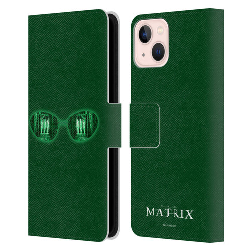 The Matrix Key Art Glass Leather Book Wallet Case Cover For Apple iPhone 13