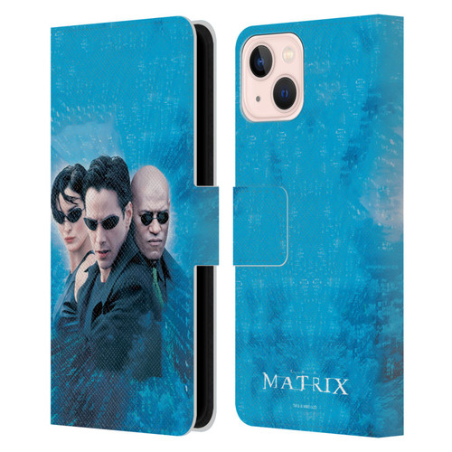The Matrix Key Art Group 3 Leather Book Wallet Case Cover For Apple iPhone 13