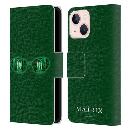 The Matrix Key Art Glass Leather Book Wallet Case Cover For Apple iPhone 13 Mini