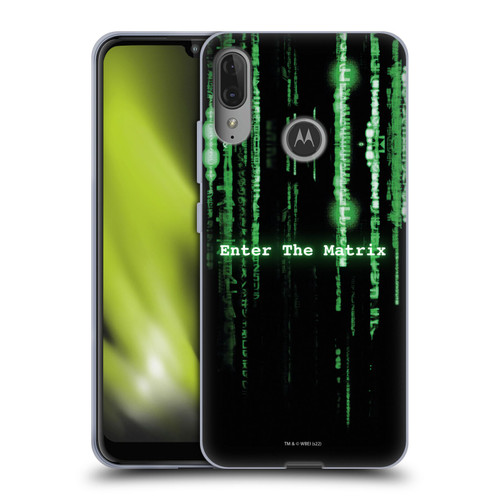 The Matrix Key Art Enter The Matrix Soft Gel Case for Motorola Moto E6 Plus