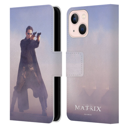 The Matrix Key Art Neo 2 Leather Book Wallet Case Cover For Apple iPhone 13 Mini
