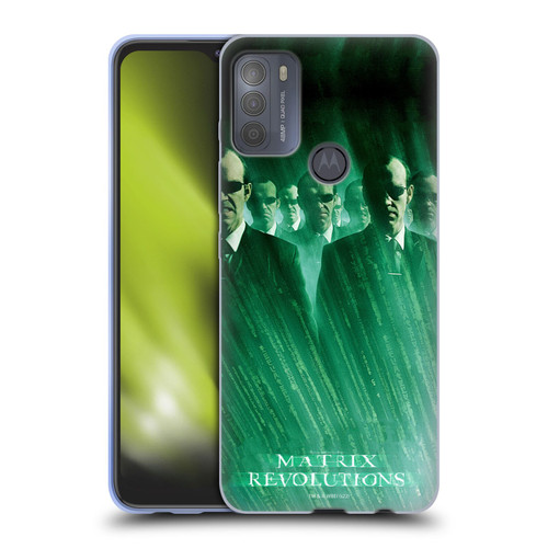 The Matrix Revolutions Key Art Smiths Soft Gel Case for Motorola Moto G50