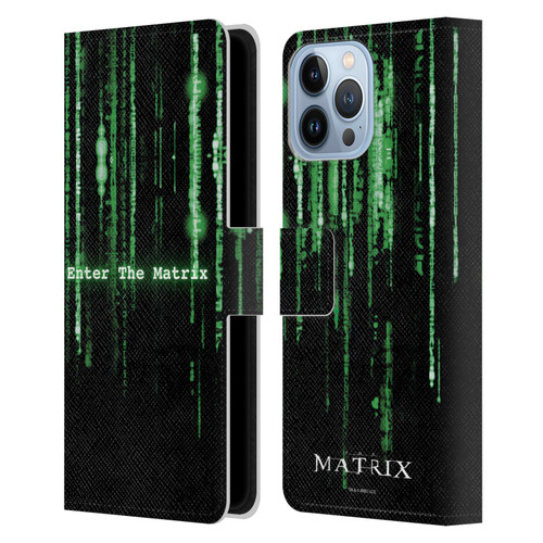 The Matrix Key Art Enter The Matrix Leather Book Wallet Case Cover For Apple iPhone 13 Pro Max