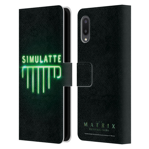 The Matrix Resurrections Key Art Simulatte Leather Book Wallet Case Cover For Samsung Galaxy A02/M02 (2021)