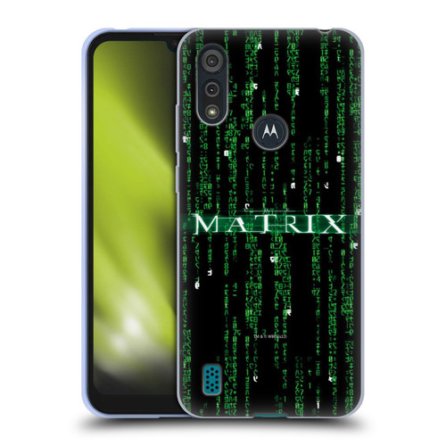 The Matrix Key Art Codes Soft Gel Case for Motorola Moto E6s (2020)