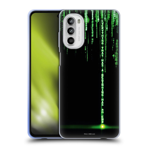 The Matrix Revolutions Key Art Everything That Has Beginning Soft Gel Case for Motorola Moto G52