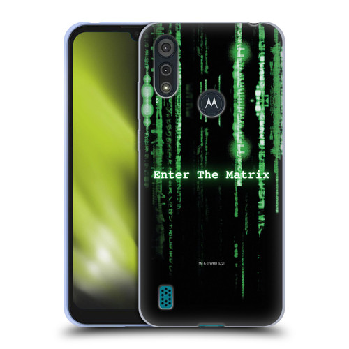 The Matrix Key Art Enter The Matrix Soft Gel Case for Motorola Moto E6s (2020)