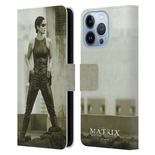 The Matrix Key Art Trinity Leather Book Wallet Case Cover For Apple iPhone 13 Pro