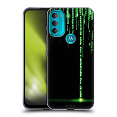The Matrix Revolutions Key Art Everything That Has Beginning Soft Gel Case for Motorola Moto G71 5G
