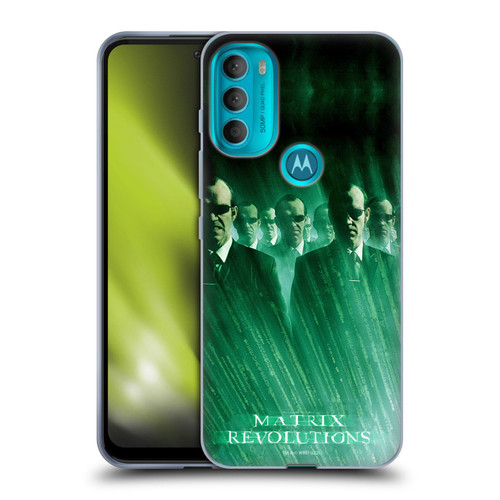 The Matrix Revolutions Key Art Smiths Soft Gel Case for Motorola Moto G71 5G