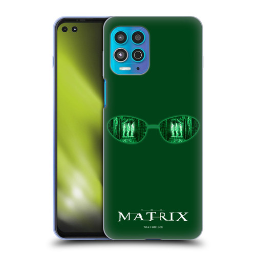 The Matrix Key Art Glass Soft Gel Case for Motorola Moto G100