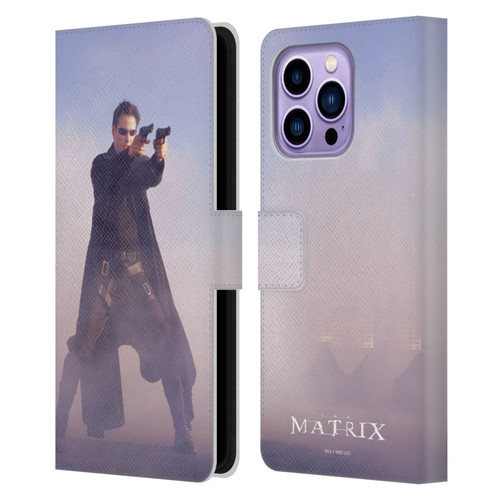 The Matrix Key Art Neo 2 Leather Book Wallet Case Cover For Apple iPhone 14 Pro Max