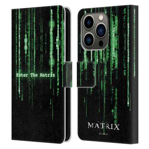 The Matrix Key Art Enter The Matrix Leather Book Wallet Case Cover For Apple iPhone 14 Pro