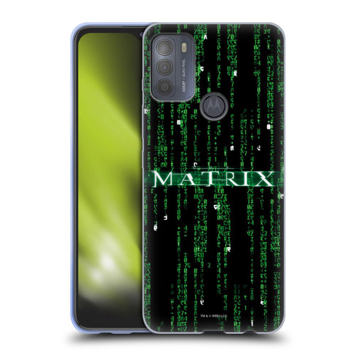 The Matrix Key Art Codes Soft Gel Case for Motorola Moto G50