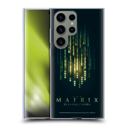The Matrix Resurrections Key Art This Is Not The Real World Soft Gel Case for Samsung Galaxy S23 Ultra 5G