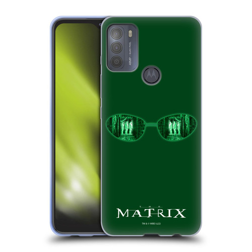 The Matrix Key Art Glass Soft Gel Case for Motorola Moto G50