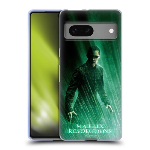 The Matrix Revolutions Key Art Neo 3 Soft Gel Case for Google Pixel 7