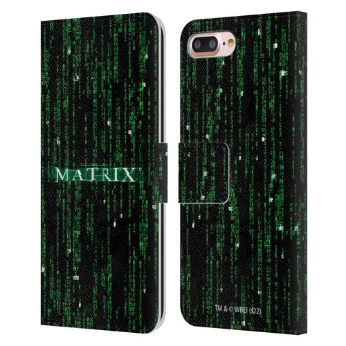 The Matrix Key Art Codes Leather Book Wallet Case Cover For Apple iPhone 7 Plus / iPhone 8 Plus