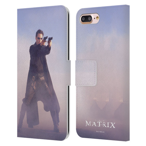 The Matrix Key Art Neo 2 Leather Book Wallet Case Cover For Apple iPhone 7 Plus / iPhone 8 Plus