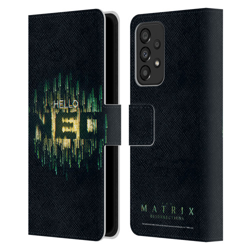 The Matrix Resurrections Key Art Hello Neo Leather Book Wallet Case Cover For Samsung Galaxy A33 5G (2022)