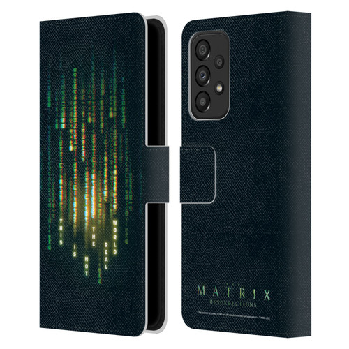 The Matrix Resurrections Key Art This Is Not The Real World Leather Book Wallet Case Cover For Samsung Galaxy A33 5G (2022)