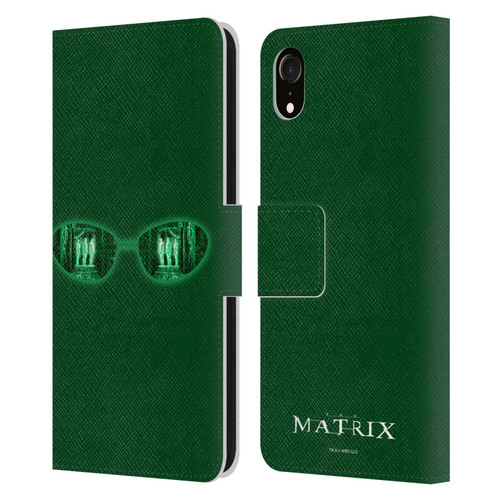 The Matrix Key Art Glass Leather Book Wallet Case Cover For Apple iPhone XR