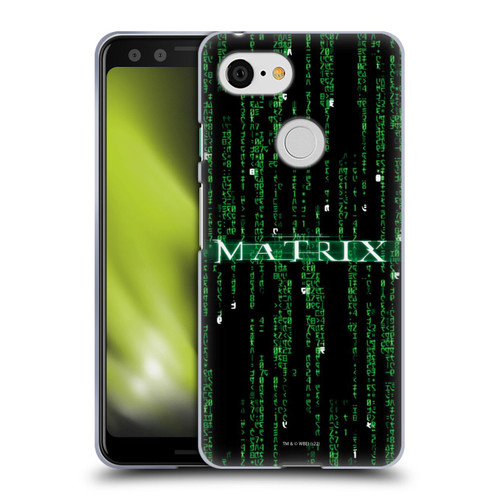 The Matrix Key Art Codes Soft Gel Case for Google Pixel 3