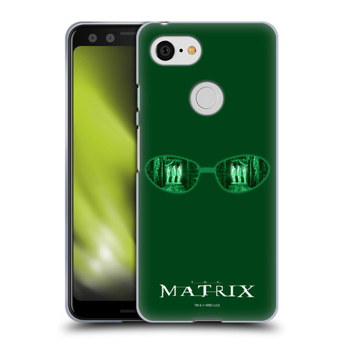 The Matrix Key Art Glass Soft Gel Case for Google Pixel 3