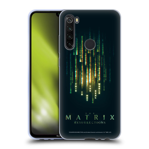 The Matrix Resurrections Key Art This Is Not The Real World Soft Gel Case for Xiaomi Redmi Note 8T