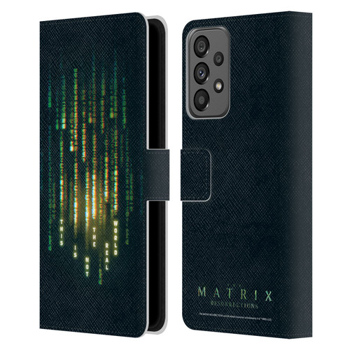 The Matrix Resurrections Key Art This Is Not The Real World Leather Book Wallet Case Cover For Samsung Galaxy A73 5G (2022)