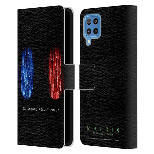 The Matrix Resurrections Key Art Is Anyone Really Free Leather Book Wallet Case Cover For Samsung Galaxy F22 (2021)