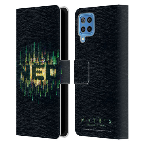 The Matrix Resurrections Key Art Hello Neo Leather Book Wallet Case Cover For Samsung Galaxy F22 (2021)