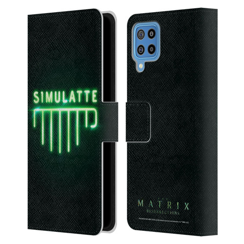 The Matrix Resurrections Key Art Simulatte Leather Book Wallet Case Cover For Samsung Galaxy F22 (2021)