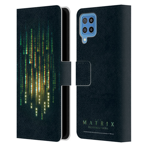 The Matrix Resurrections Key Art This Is Not The Real World Leather Book Wallet Case Cover For Samsung Galaxy F22 (2021)