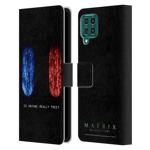 The Matrix Resurrections Key Art Is Anyone Really Free Leather Book Wallet Case Cover For Samsung Galaxy F62 (2021)
