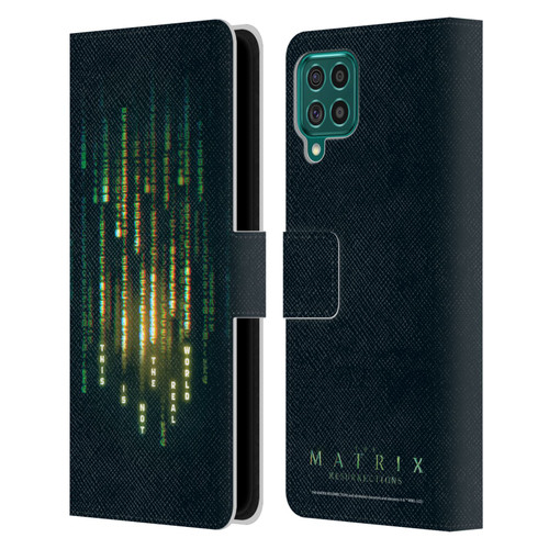 The Matrix Resurrections Key Art This Is Not The Real World Leather Book Wallet Case Cover For Samsung Galaxy F62 (2021)