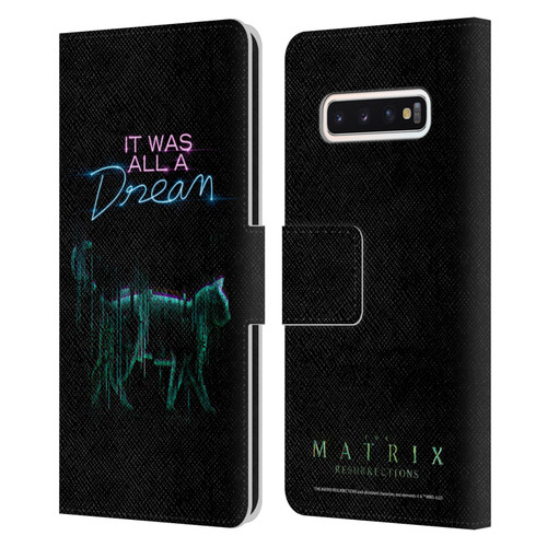 The Matrix Resurrections Key Art It Was All A Dream Leather Book Wallet Case Cover For Samsung Galaxy S10