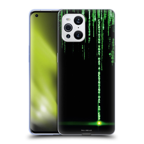 The Matrix Revolutions Key Art Everything That Has Beginning Soft Gel Case for OPPO Find X3 / Pro