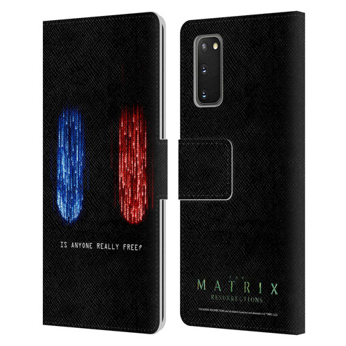 The Matrix Resurrections Key Art Is Anyone Really Free Leather Book Wallet Case Cover For Samsung Galaxy S20 / S20 5G