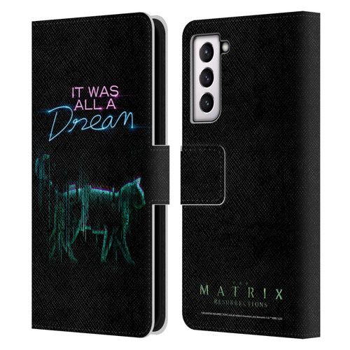 The Matrix Resurrections Key Art It Was All A Dream Leather Book Wallet Case Cover For Samsung Galaxy S21 5G