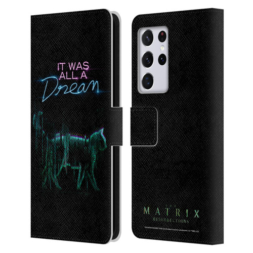 The Matrix Resurrections Key Art It Was All A Dream Leather Book Wallet Case Cover For Samsung Galaxy S21 Ultra 5G