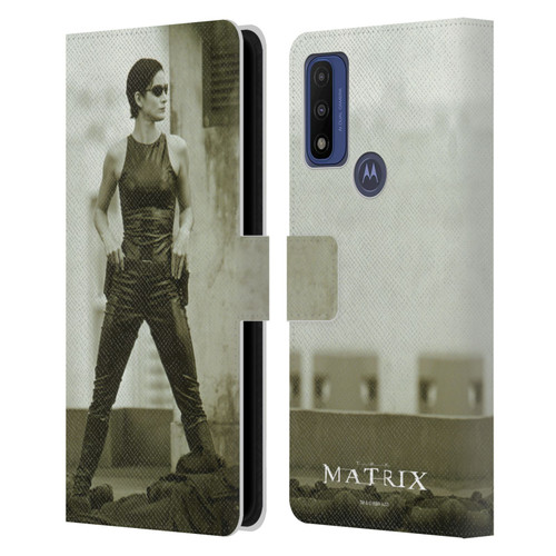 The Matrix Key Art Trinity Leather Book Wallet Case Cover For Motorola G Pure