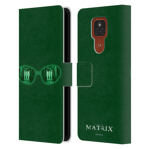 The Matrix Key Art Glass Leather Book Wallet Case Cover For Motorola Moto E7 Plus