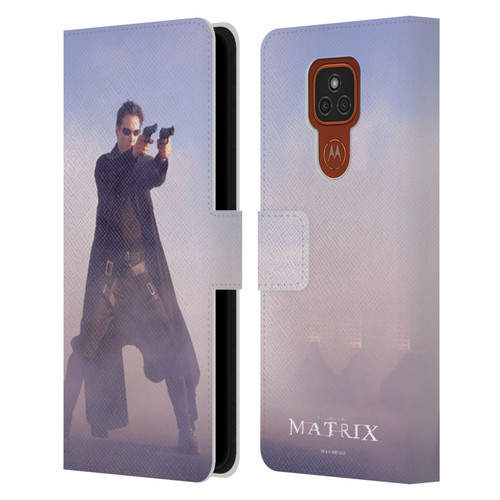 The Matrix Key Art Neo 2 Leather Book Wallet Case Cover For Motorola Moto E7 Plus