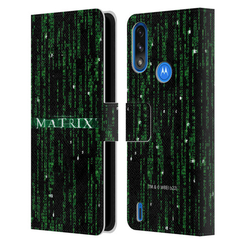 The Matrix Key Art Codes Leather Book Wallet Case Cover For Motorola Moto E7 Power / Moto E7i Power