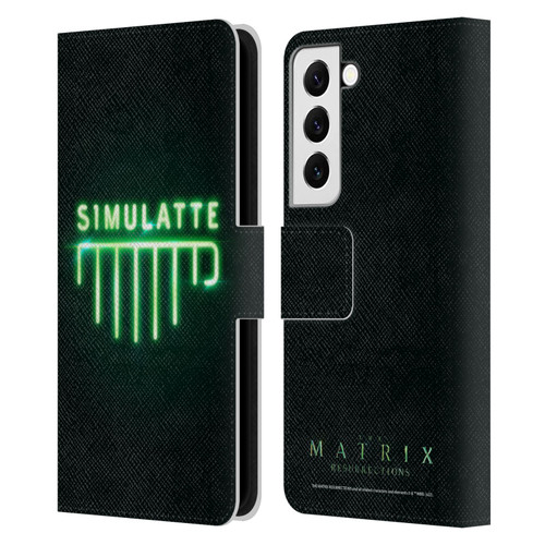 The Matrix Resurrections Key Art Simulatte Leather Book Wallet Case Cover For Samsung Galaxy S22 5G
