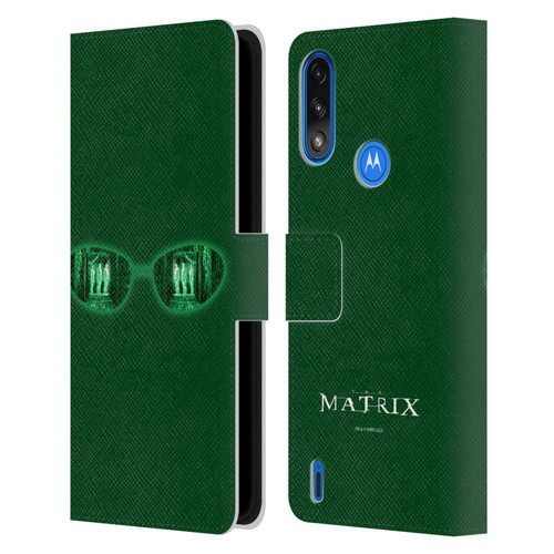 The Matrix Key Art Glass Leather Book Wallet Case Cover For Motorola Moto E7 Power / Moto E7i Power