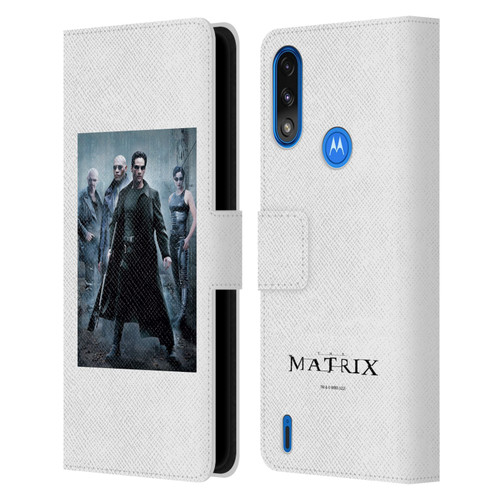 The Matrix Key Art Group 1 Leather Book Wallet Case Cover For Motorola Moto E7 Power / Moto E7i Power